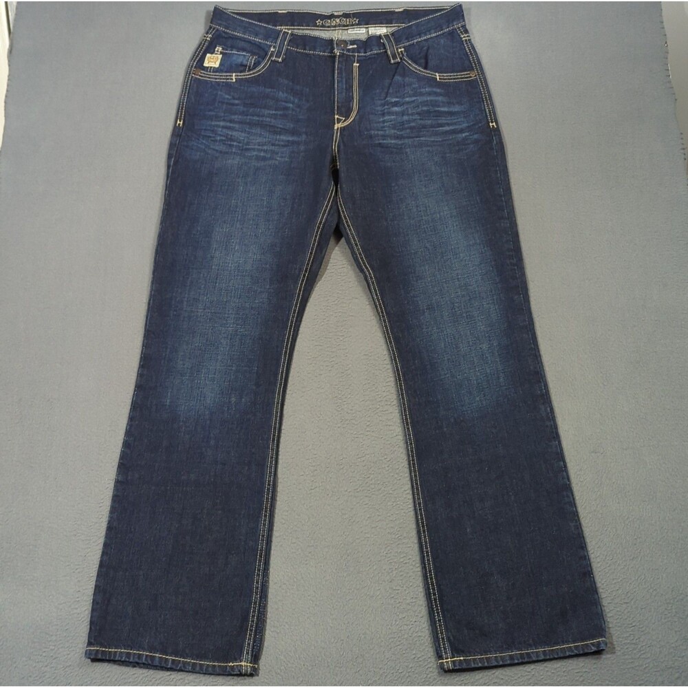 Cinch Jeans Men's 35x34 Fits 37x34 Blue Carter 2.2 Relaxed Fit Boot Cut Western